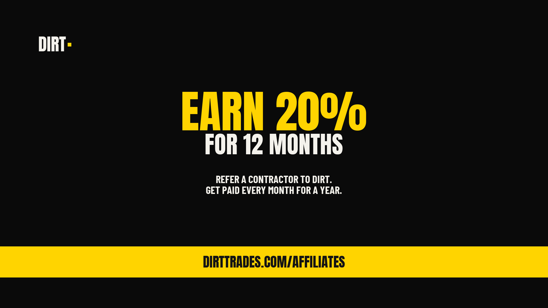 DIRT affiliate graphic 16:9