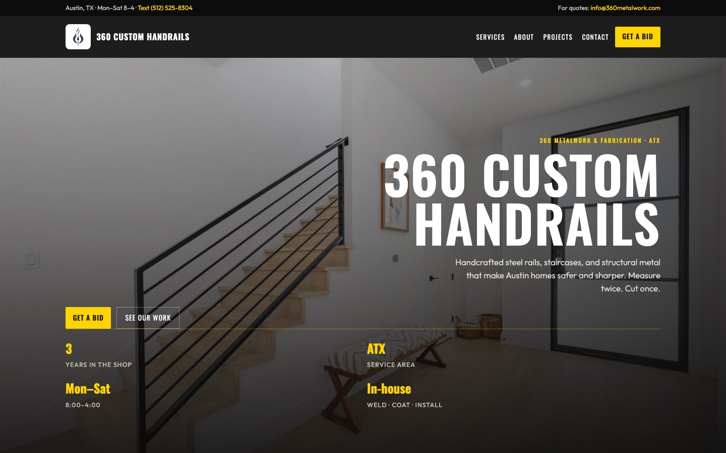 360 Metalwork homepage