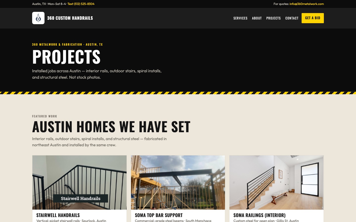 360 Metalwork projects